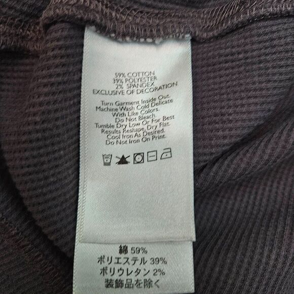 Eddie Bauer Womens size XL Thermal Henley Top Lace/Button Neckline Waffle Y2K - Picture 6 of 11